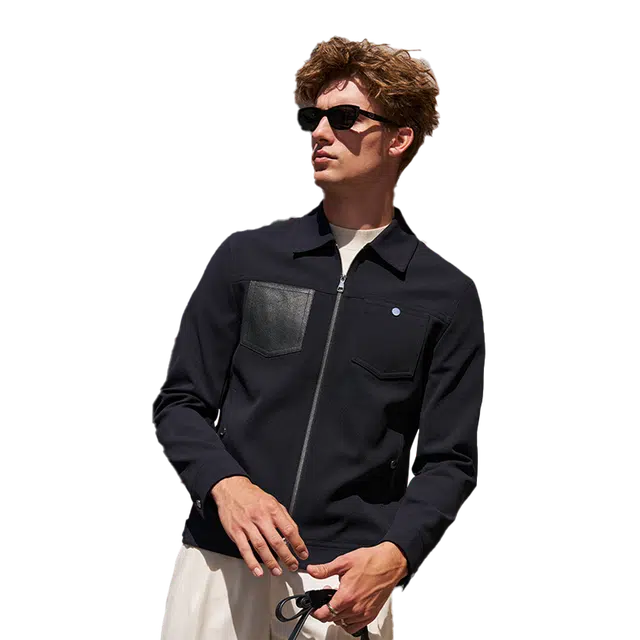 布先生 经典翻领多口袋纯色常规标准青春活力风夹克 男款