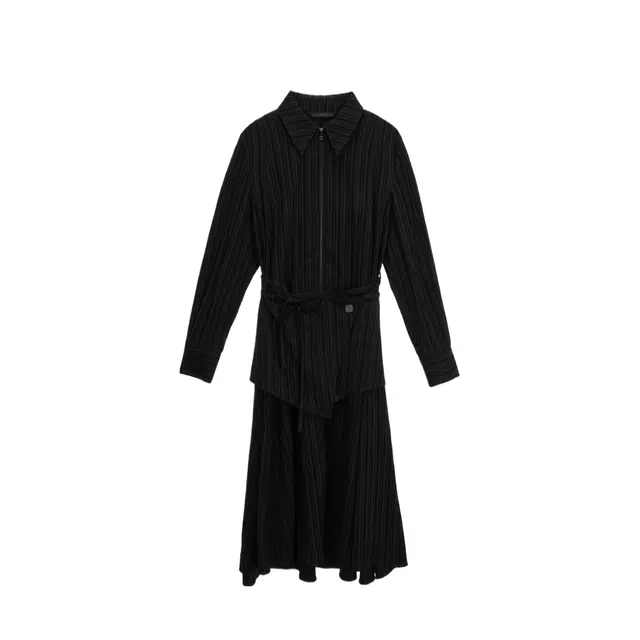 TREEMINGBIRD Wrap Shirt One-piece