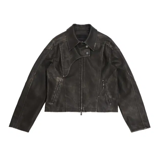 TREEMINGBIRD Vintage Washed Leather Jacket