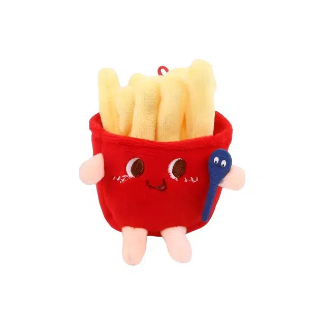 丹琴 创意薯条小汉堡可爱公仔书包包挂饰玩偶车钥匙扣 毛绒/合金 挂件 男女同款情侣款