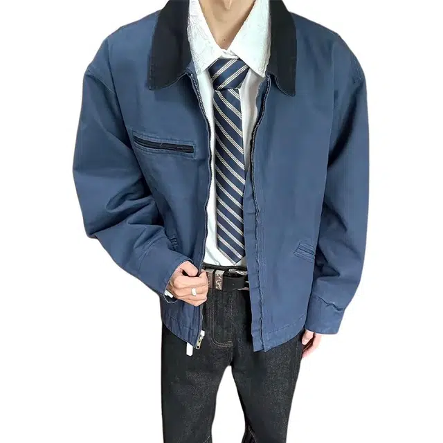 黑马漫画 美式复古卡哈特外套男款棒球服古着底特律夹克 男女同款