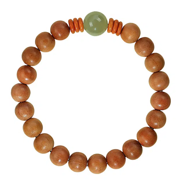 琛宬 招财纳福平安喜乐诸事顺遂转运新中式复古国潮静心盘玩佛珠高级感文玩串珠#好运 桃木 木作手串 男女同款情侣款