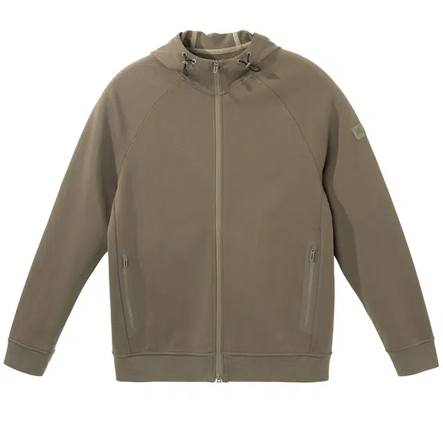 布先生  插肩袖连帽机能风外套纯色标准休闲风棒球服 男款