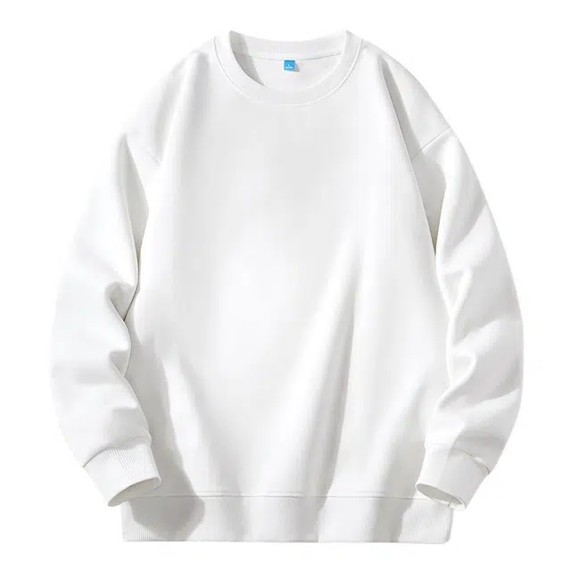 海尔斯 简约纯色运动长袖宽松圆领卫衣 男款