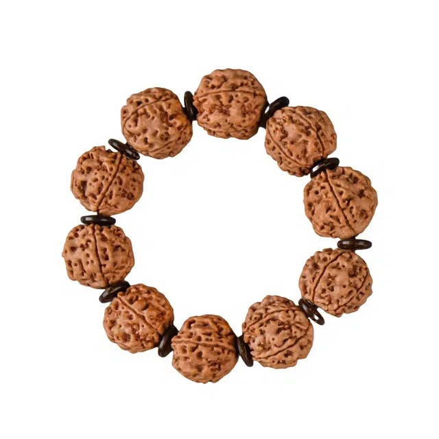 仙园韵 新中式国风复古小众设计雕刻精美古风雅韵百搭五瓣高密爆肉佛珠国风禅意 菩提籽 手串 男款