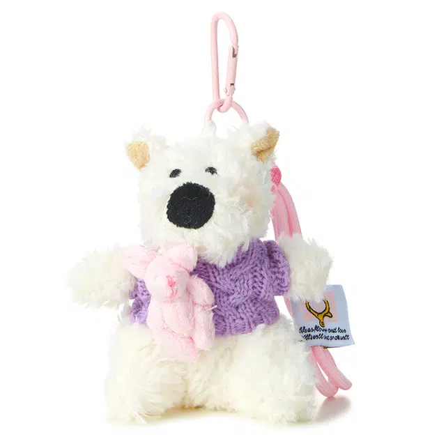 钵提 可爱西高地 挂饰卡通小狗 包包挂件钥匙扣 玩偶 毛绒挂件