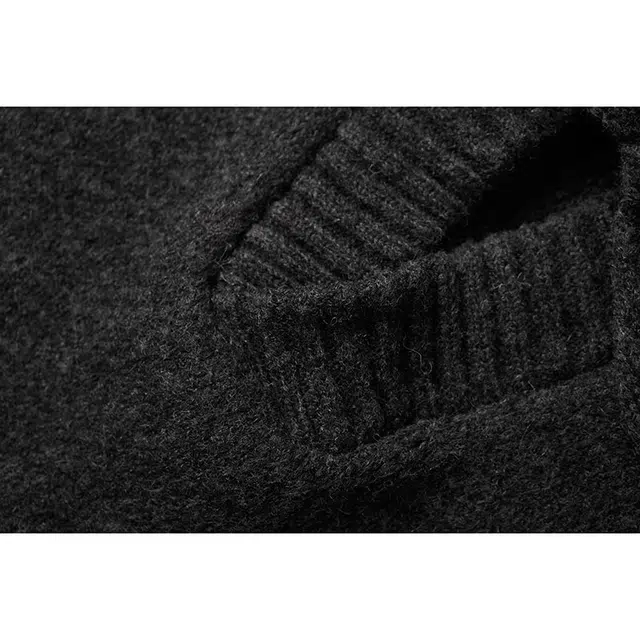 欧迪芬 多风格纯色连帽套头慵懒柔软亲肤长袖上衣毛衣 男女同款