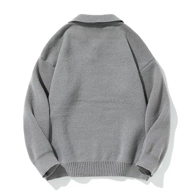 棉基因 清新森系厚实高智感肌理感毛线衣内搭休闲运动氛围感职场通勤极简风女装高街美式亲肤打底衣松弛感青少年学院风毛衣 男女同款