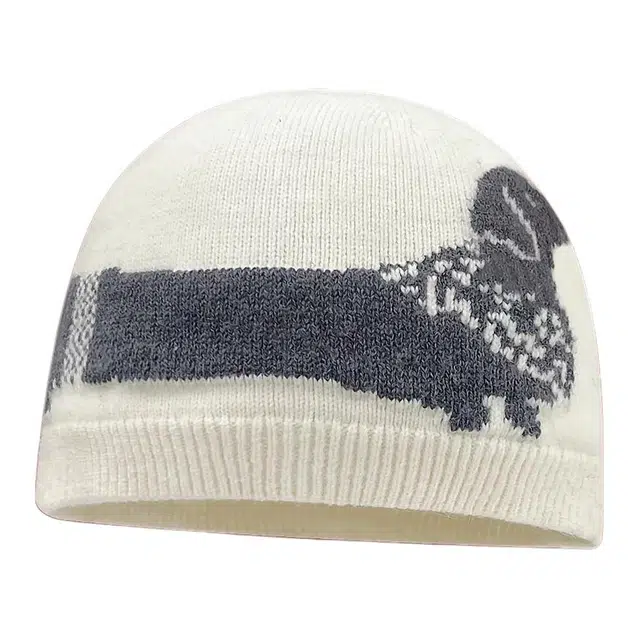 木林森 韩系可爱卡通腊肠狗街头时尚 针织 绒线帽 男女同款情侣款