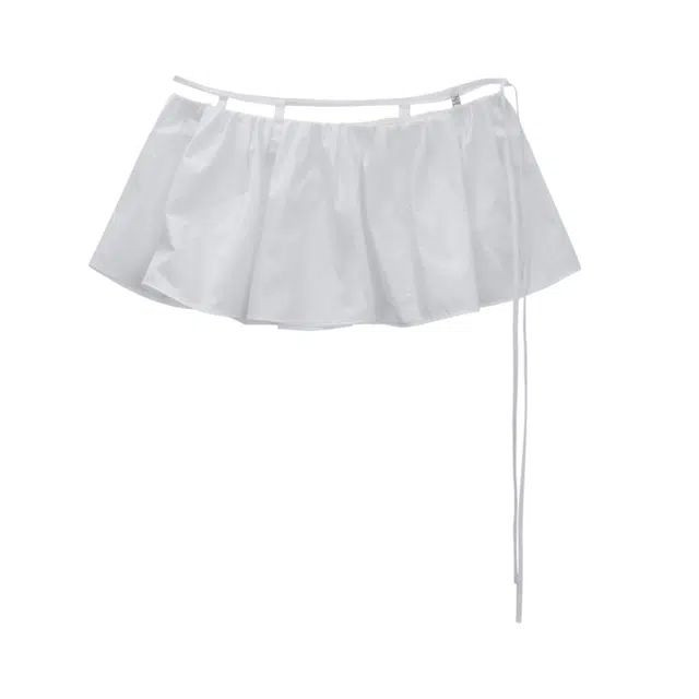 TREEMINGBIRD Glossy Layered Skirt A