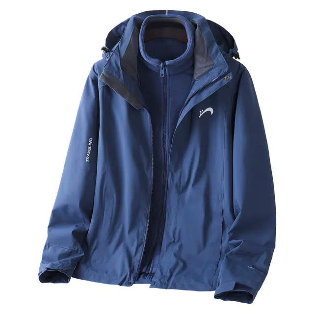 贵人鸟 全天候系列 拼接撞色简约山系户外连帽防风拒水三合一保暖冲锋上衣夹克外套 男女同款