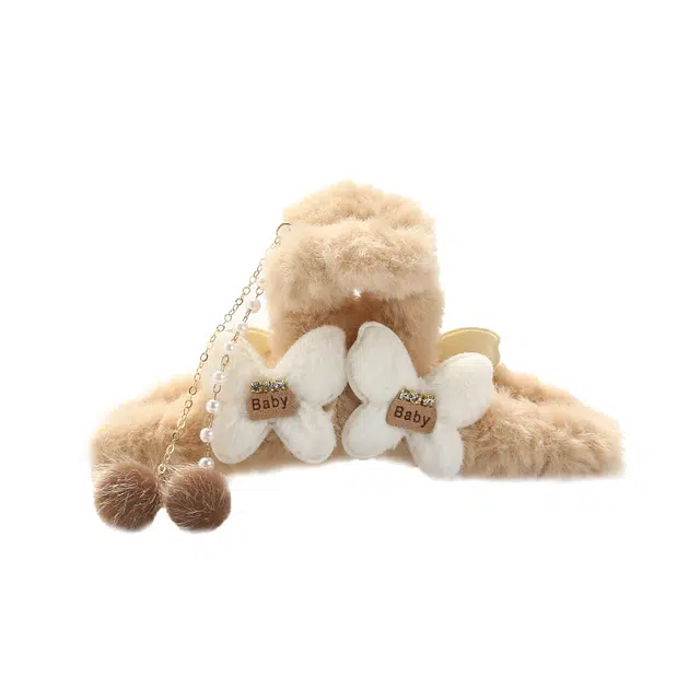 如花梦 蝴蝶流苏后脑勺头饰 毛绒 发夹 女款