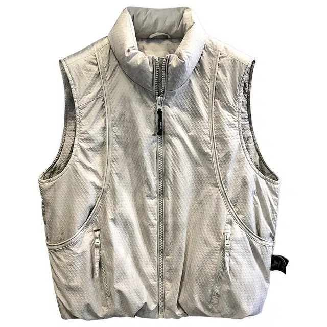 太空冷调肌理感鸭绒工装宽松保暖背心  羽绒马甲  男款