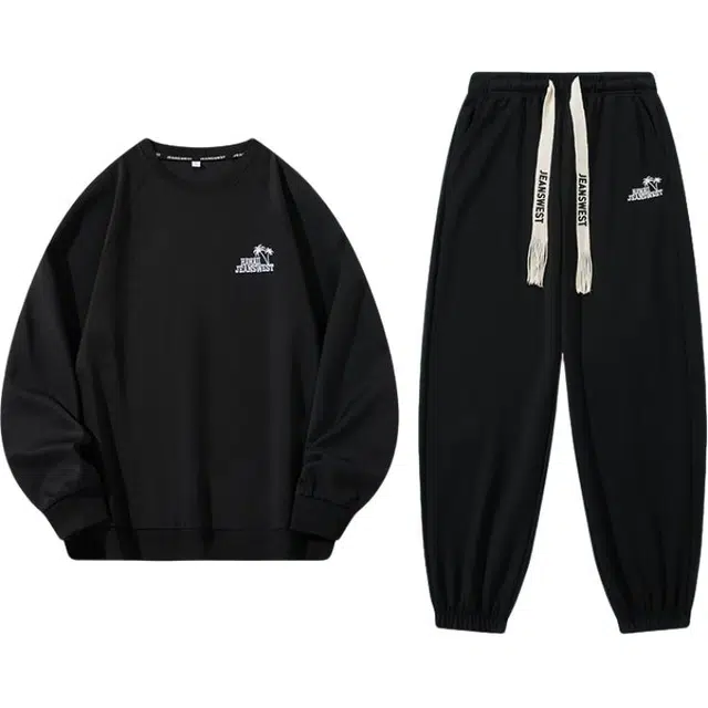 海尔斯 潮流流行时尚都市休闲舒适百搭简约卫衣套装 男款