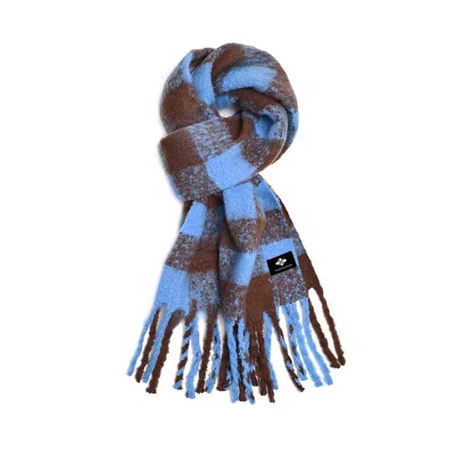 俞兆林 格子大集合韩系氛围感加大长款流苏百搭学生柔软保暖 心动礼盒装 聚酯纤维 绒线围巾 男女同款情侣款