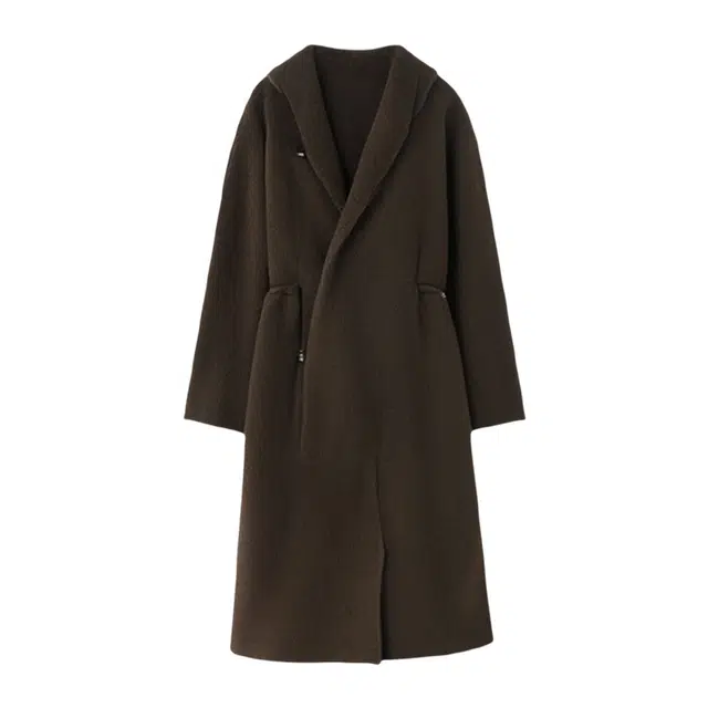 潞优野 高级感老钱风简雅羊毛长廓双面呢西装领大衣 女款