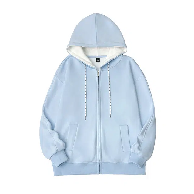 华夏儿女 韩系松弛感廓形外套复古休闲宽松春秋季穿搭撞色拼接设计潮流痞帅百搭开衫连帽卫衣 男女同款