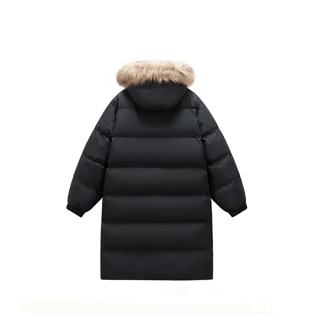 太子龍 美式潮流宽松时尚连帽棉袄中长款过膝抗寒防风加厚大衣外套棉服 男女同款