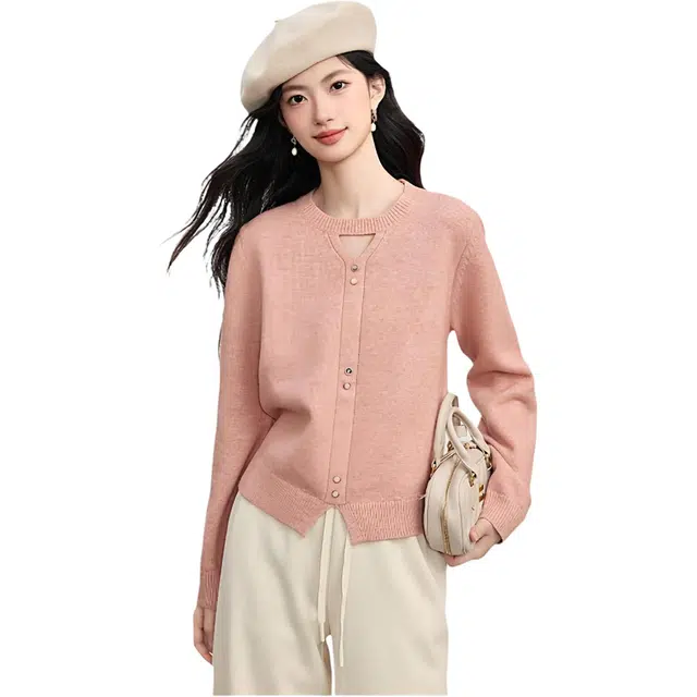 佐塞斯 高端品质轻奢细闪银丝北极绒女慵懒高级感女秋冬打底衫针织衫 女款