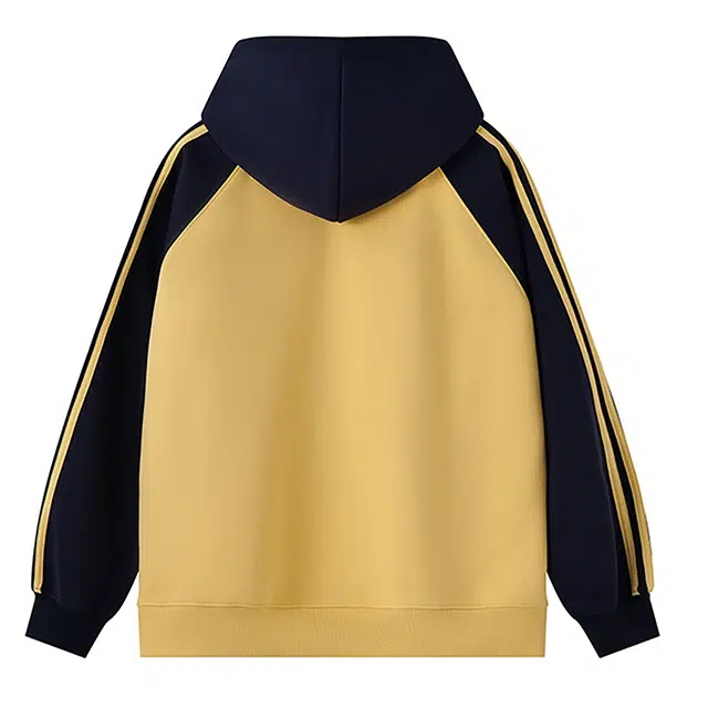 而度 美式复古高街风插肩袖连帽字母印花宽松百搭卫衣 男女同款