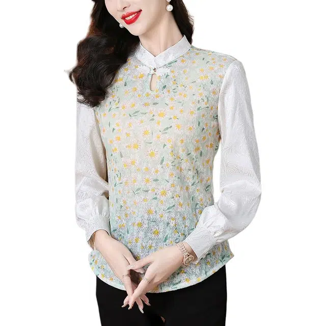 缪斯的诱惑 时尚复古简约盘扣设计优雅气质柔软亲肤轻盈透气修身显瘦柔顺舒适百搭精致上衣卫衣 女款