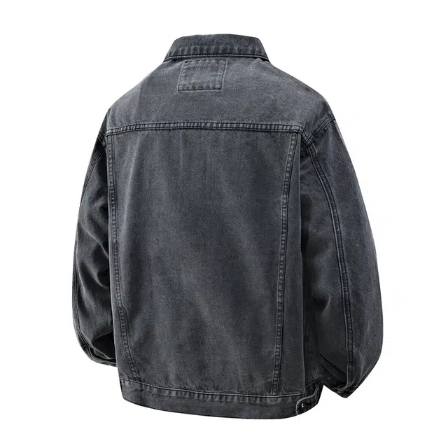 巴塞罗那足球俱乐部 潮牌男款外套美式复古水洗落肩宽松舒适百搭上衣夹克 男女同款