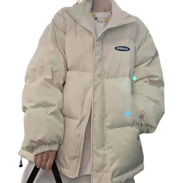 丝絮丝绸 韩版时尚宽松舒适简约学院风保暖棉服 女款