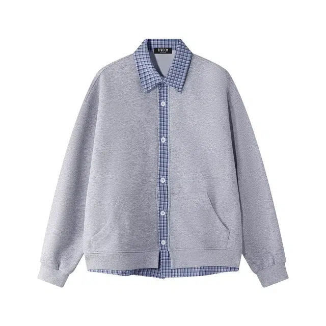 木木兔 美式高街重磅长袖男生秋冬潮流穿搭简约男款冬天时尚轻奢百搭冬季衣服国潮宽松假两件上衣卫衣 男女同款