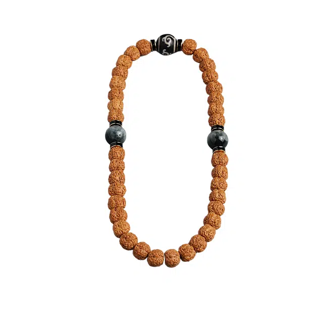 茂琼 招财进宝平安喜乐新中式国潮国风复古转运珠五瓣原籽爆肉佛念珠双圈文玩配饰手持高级文玩念珠 金刚菩提 手串 男女同款情侣款