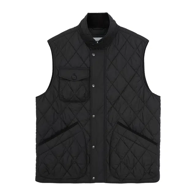 丹宁哲学 贵族精英单品系列 菱形复古纯色立领马甲 男款