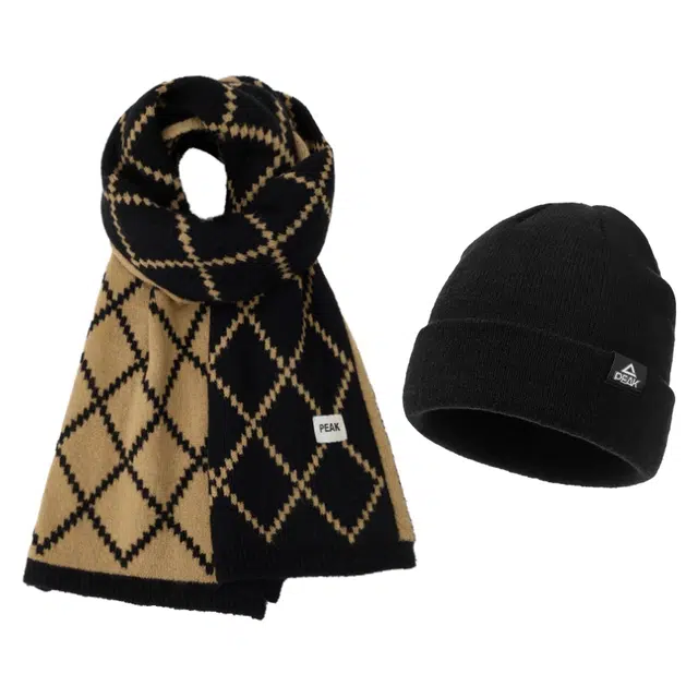 匹克 加厚防寒保暖百搭文艺范柔软亲肤 聚酯纤维 绒线围巾 男女同款情侣款