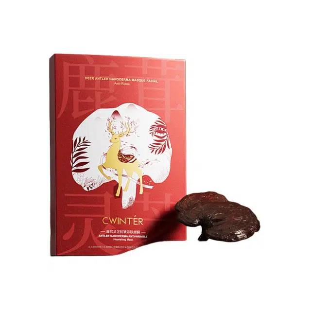 致朵 鹿茸灵芝抗皱养肤面膜护肤正品补水紧致淡化细纹贴片面膜 保湿