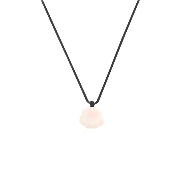 前方大荒野 粉白猫爪锁骨链甜美猫咪精致可爱萌趣小清新时髦小众设计日常百搭#好运 菩提根 项链 女款