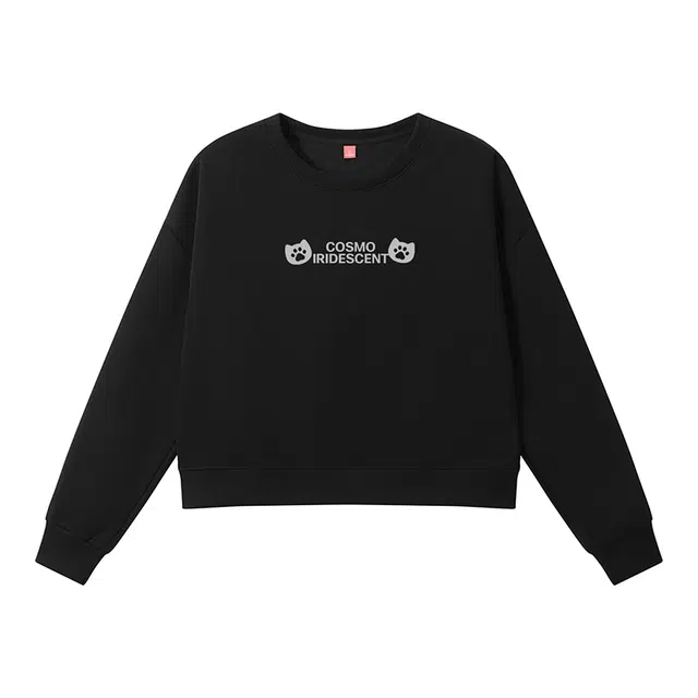 都市丽人 美式街头风重磅纯色宽松舒适时尚百搭休闲慵懒轻松穿着高品质面料短款长袖圆领卫衣打底衣 女款