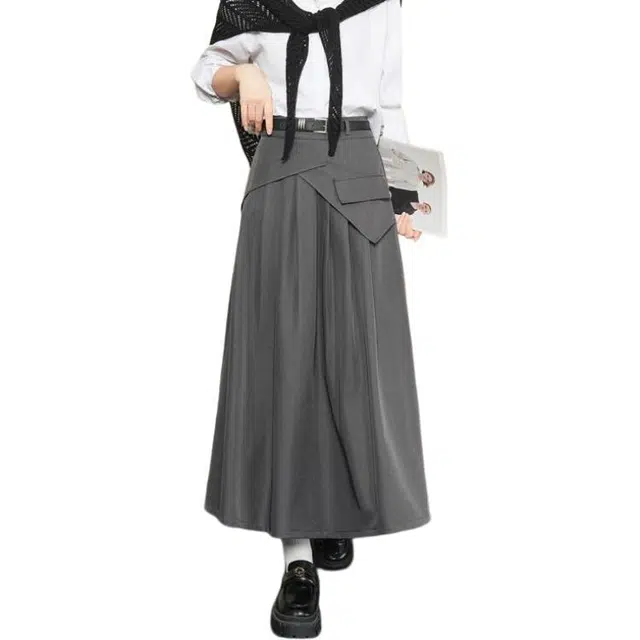 法文箱子 高级感小个子中长款休闲长裙 女款