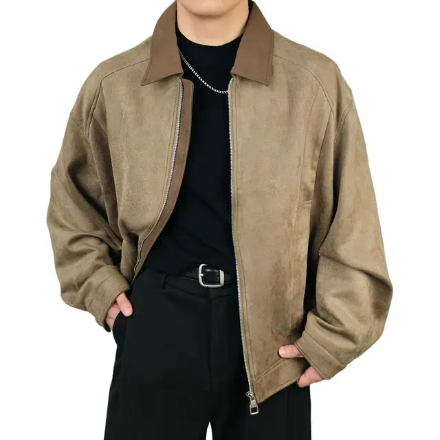 红豆 翻领宽松商务休闲通勤舒适百搭长袖夹克 男款