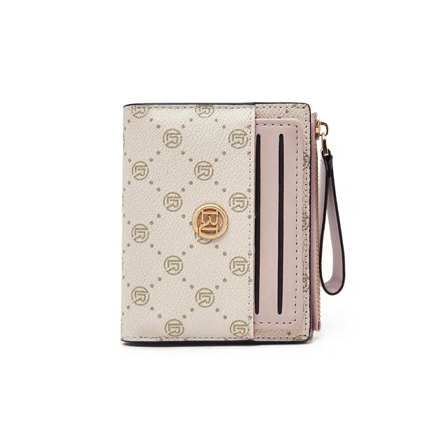 老人头 精致满印小众高级感轻便实用 合成革 钱包 常规 女款 粉色