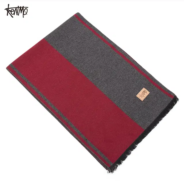 肯默 柔软 聚酯纤维 绒线围巾 男女同款情侣款