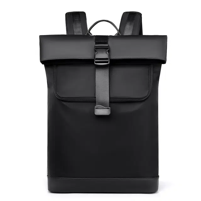 揽月 潮酷工装商务日常轻便通勤 皮膜 双肩包 男款 黑色/薄荷绿/咖色