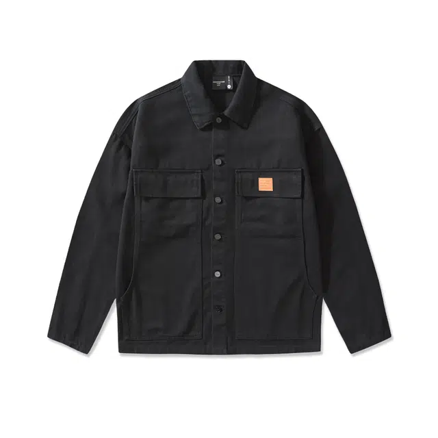 希越 美拉德色系美式复古牛仔衬衫外套男春秋季潮牌宽松工装多口袋夹克 男款