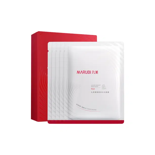 丸美 奢颜焕采水光面膜 贴片面膜 补水保湿 透明质酸钠 玻尿酸 提升肌肤锁水力 紧致保湿