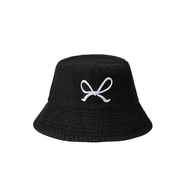 稻草人 日系时尚百搭蝴蝶显脸小 休闲简约文艺风 牛仔布 渔夫帽 女款