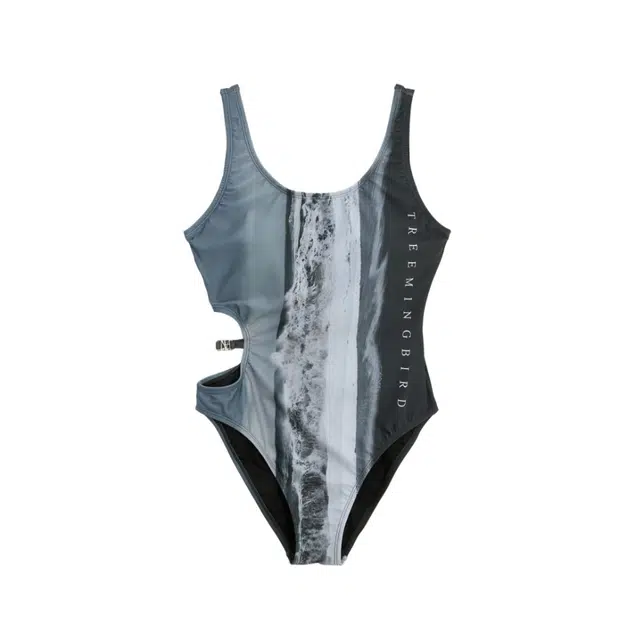 TREEMINGBIRD Side Cutout One-Piece Swimsuit