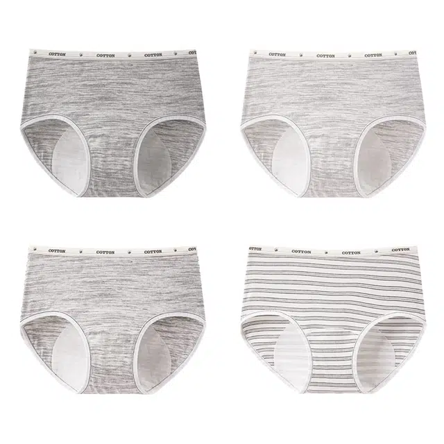 慕梵度 生理期无痕透气舒适纯棉加长底裆女生经期防侧漏不夹臀不卷边姨妈例假三角内裤 女款