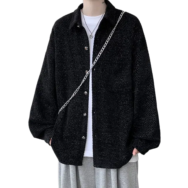 素杭 潮流满天星翻领长袖衬衣外套小香风宽松大码日常休闲百搭衬衫 男女同款