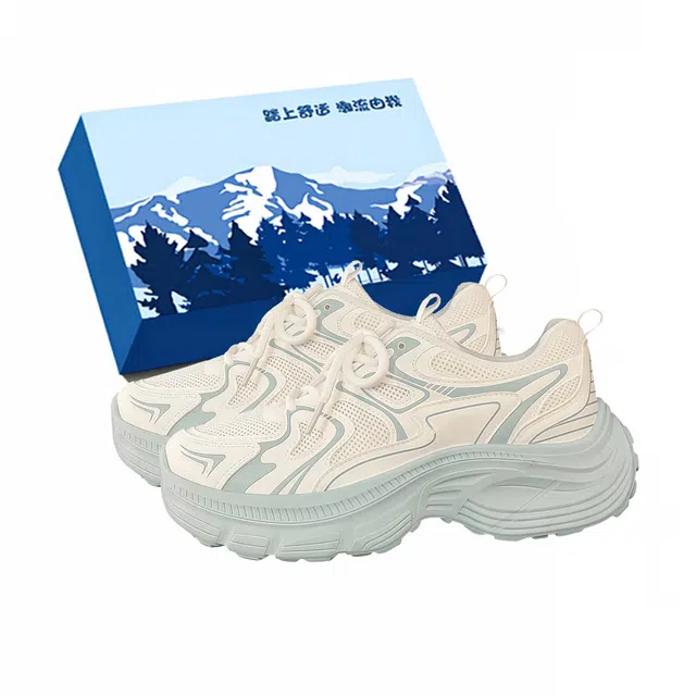 小鹿米利 透气网面百搭运动鞋软底 减震耐磨包裹性增高 低帮 老爹鞋 女