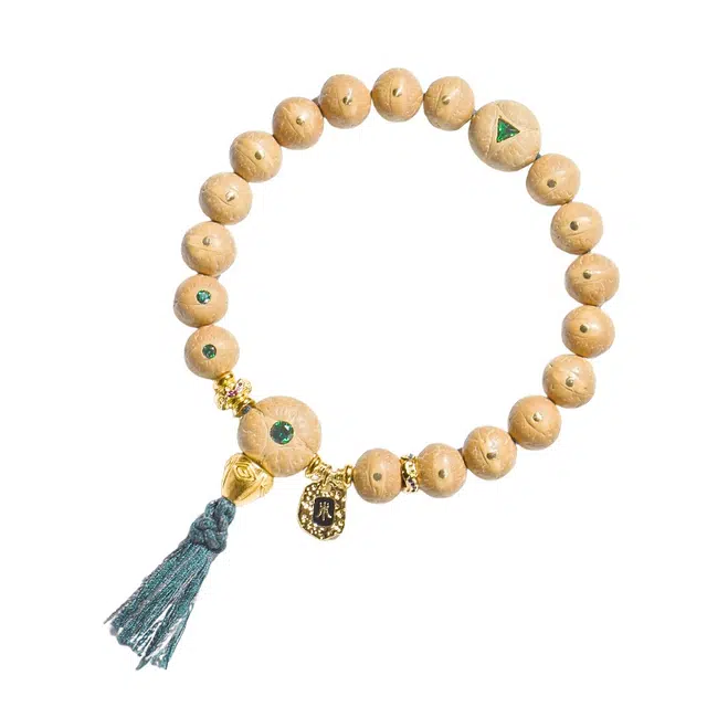 子婳 八方来财诸事顺利平安喜乐新中式国风复古典雅设计国潮文玩盘玩佛珠 凤眼菩提 手串 男女同款情侣款