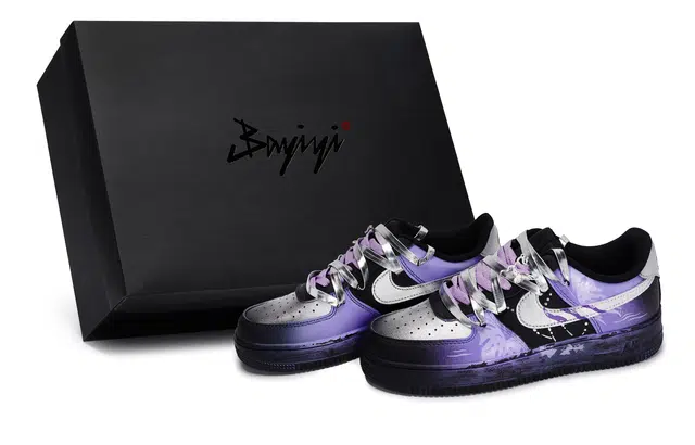 Nike Air Force 1 '07 Low Black Silver Purple
