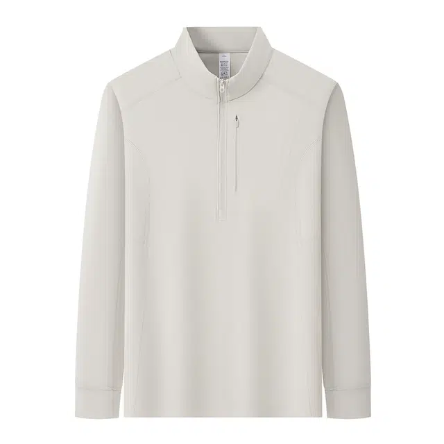 海尔斯 纯色户外休闲立领套头长袖卫衣 男女同款