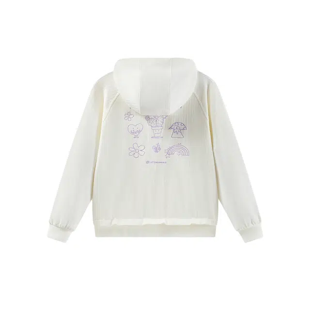 安踏儿童夹克 防风保暖针织连帽运动宽松长袖 儿童款